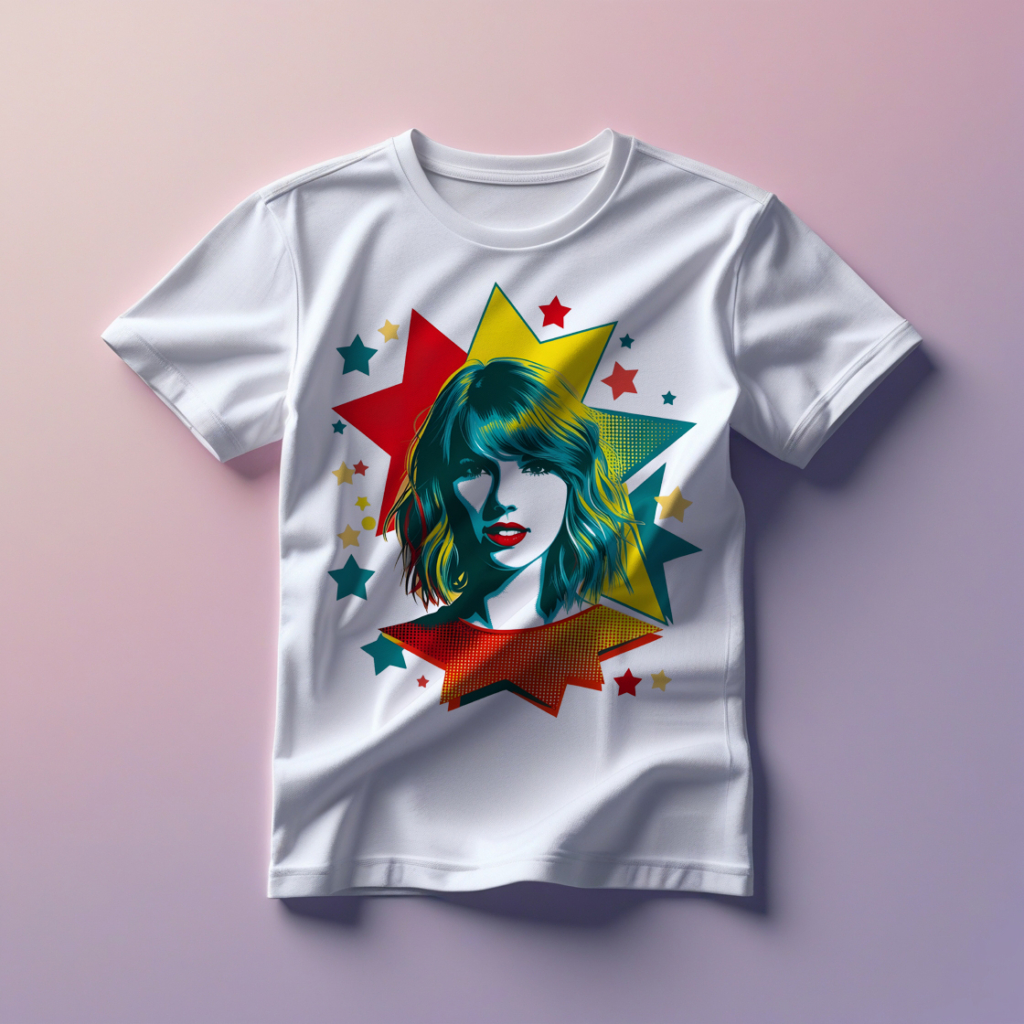 Taylor Swift Pop Art Starburst Tee Vibrant Fan Edition Taylor Swift Pop Art Starburst Tee Vibrant Fan Edition